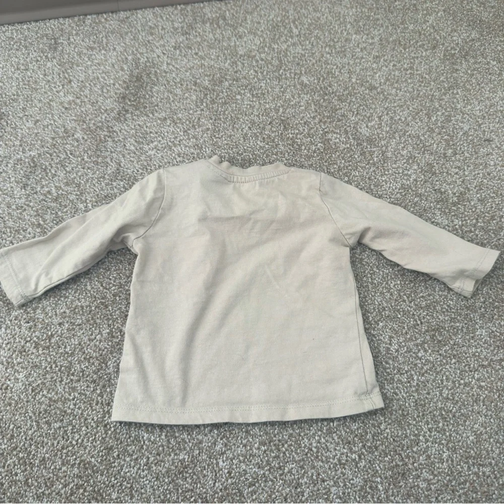 Cotton On Baby Metallica Band Graphic Tee Long Sleeve Tan Rock Shirt 3-6M